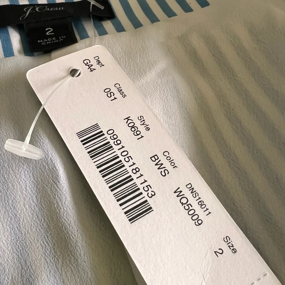 J. Crew Wrap dress in striped cotton poplin